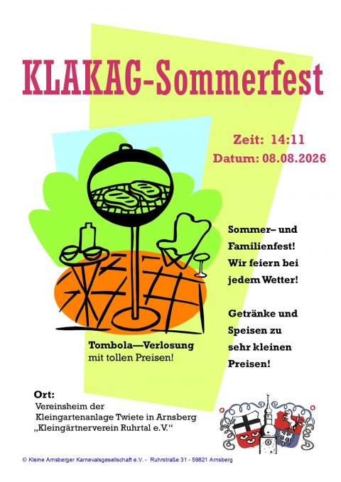 KLAKAG - Sommerfest / Plakat: KLAKAG